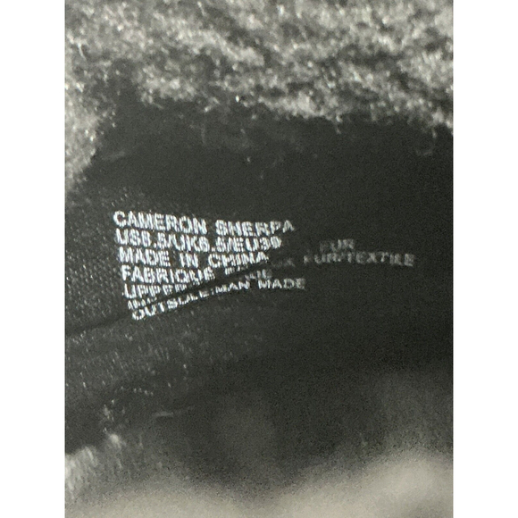 Womans Just Fab Cameron Sherpa Faux Suede Pull On Black Wedge 8.5 Boot - Picture 8 of 9